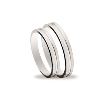 Βέρες Σετ Λευκόχρυσες MASCHIO FEMMINA SL22 - themelidisjewels